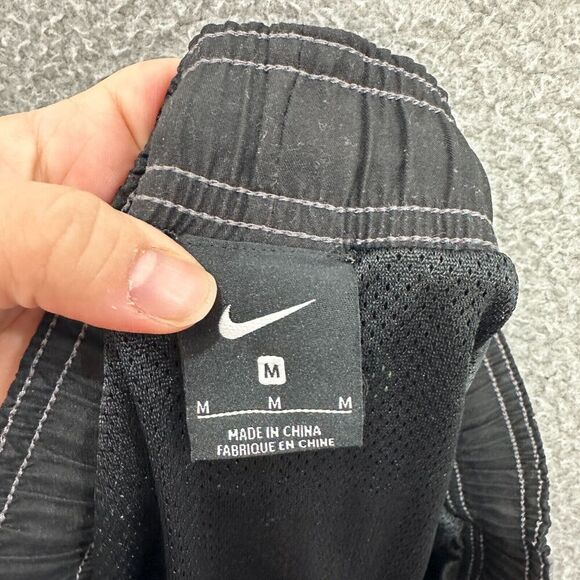 Nike Swim Trunks Mens Medium Gray Swoosh Logo Lined Board Shorts Beach‎ Resort - Picture 5 of 5